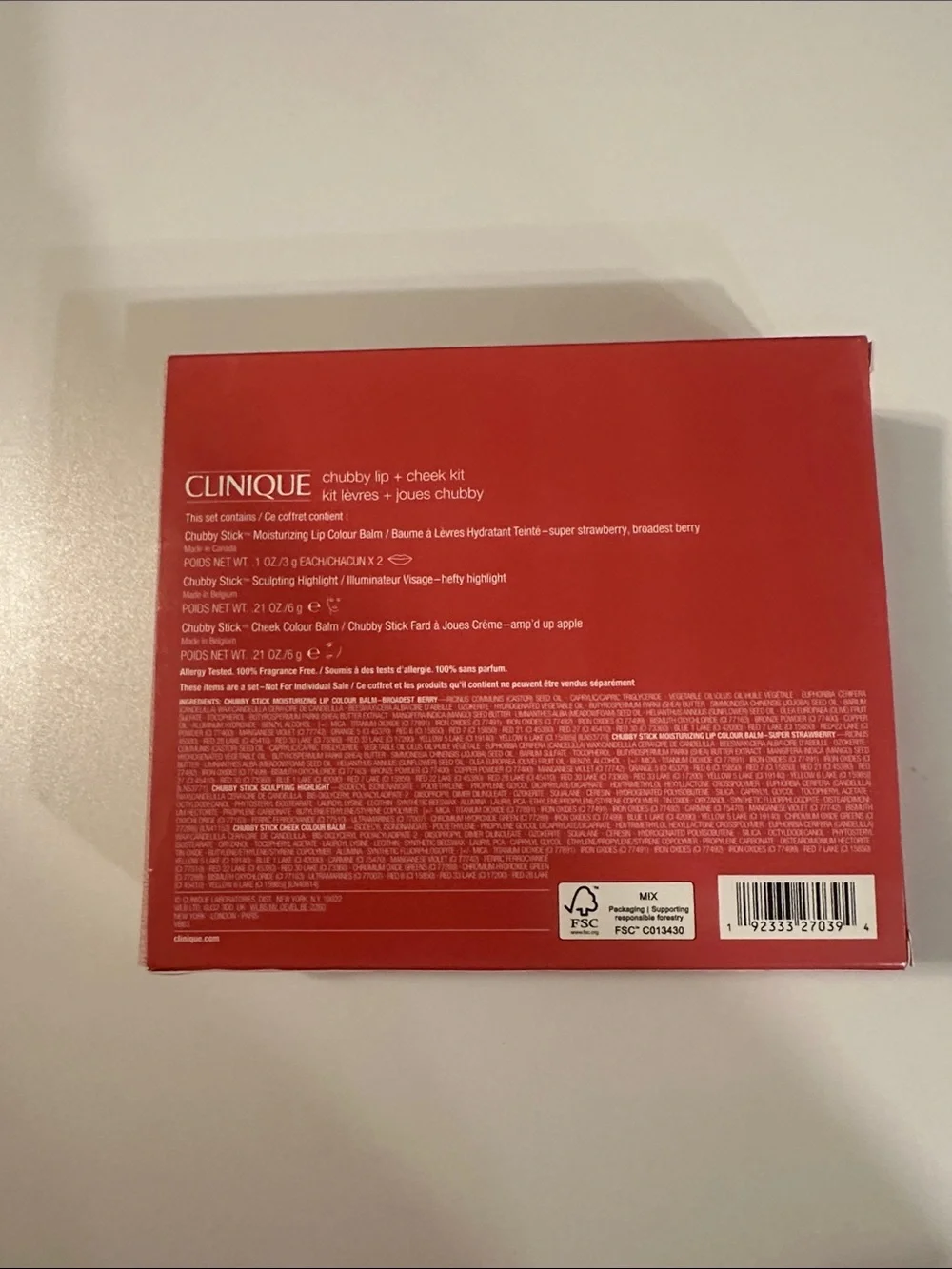 Clinique Chubby Lip + Cheek Kit — Rose, Mauve, Peach, Champagne